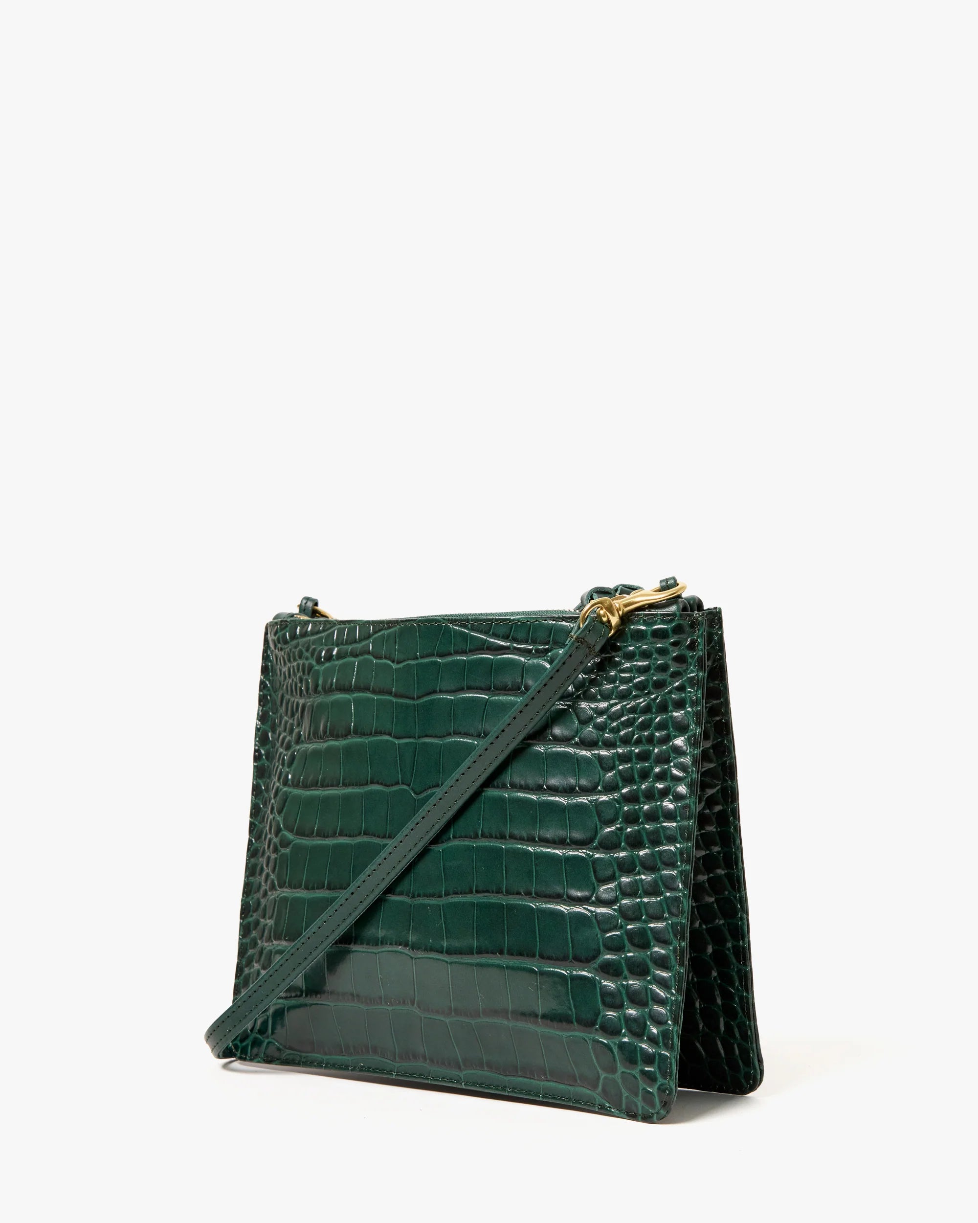 Margo Double Sac Bretelle - Deep Pine Croco