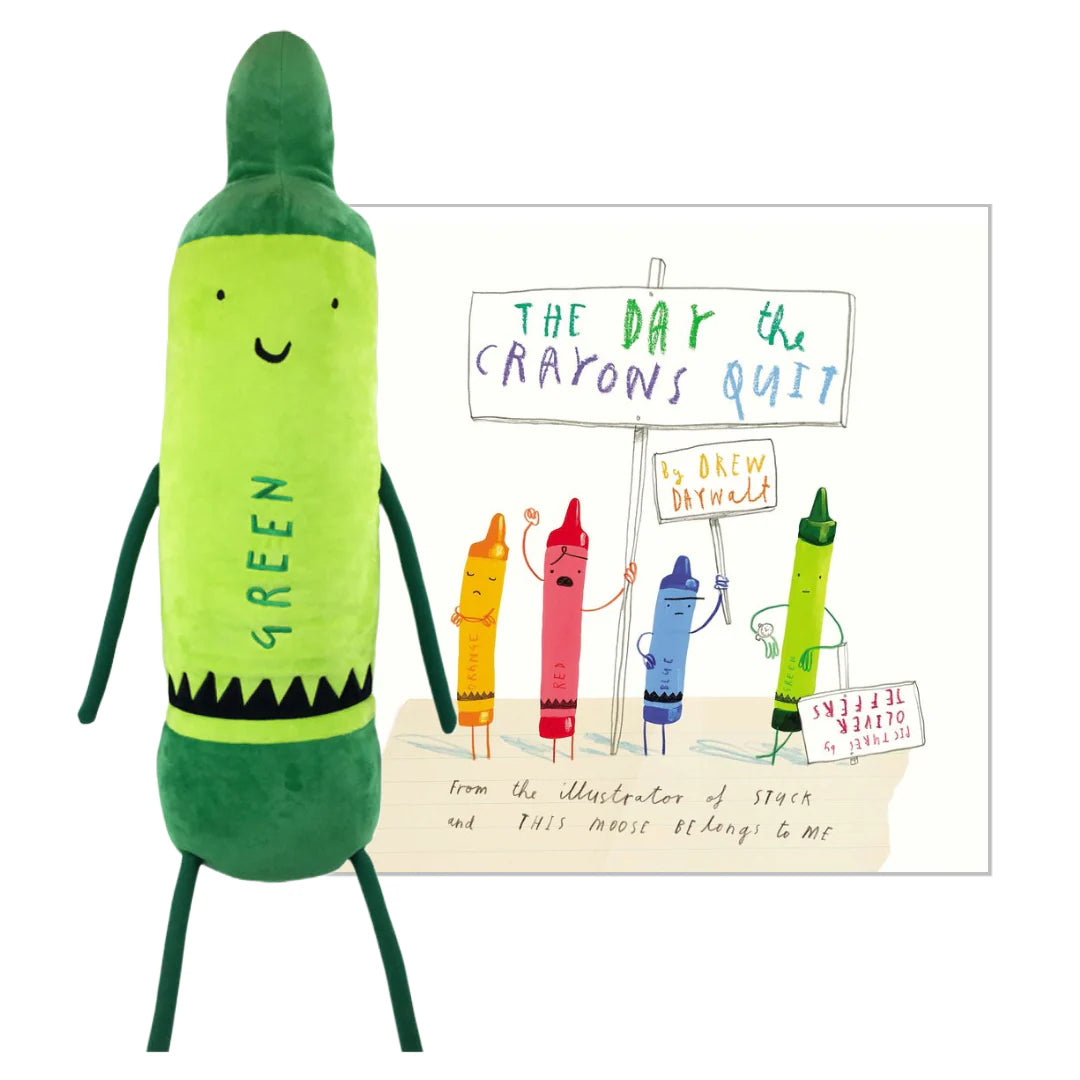 The Day the Crayons Quit Plush Crayon - Green