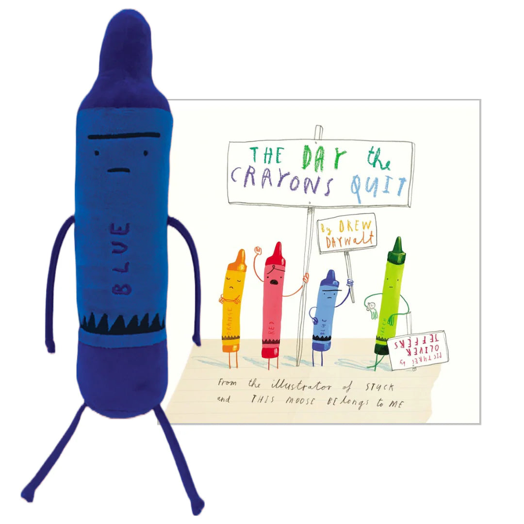 The Day the Crayons Quit Plush Crayon - Blue