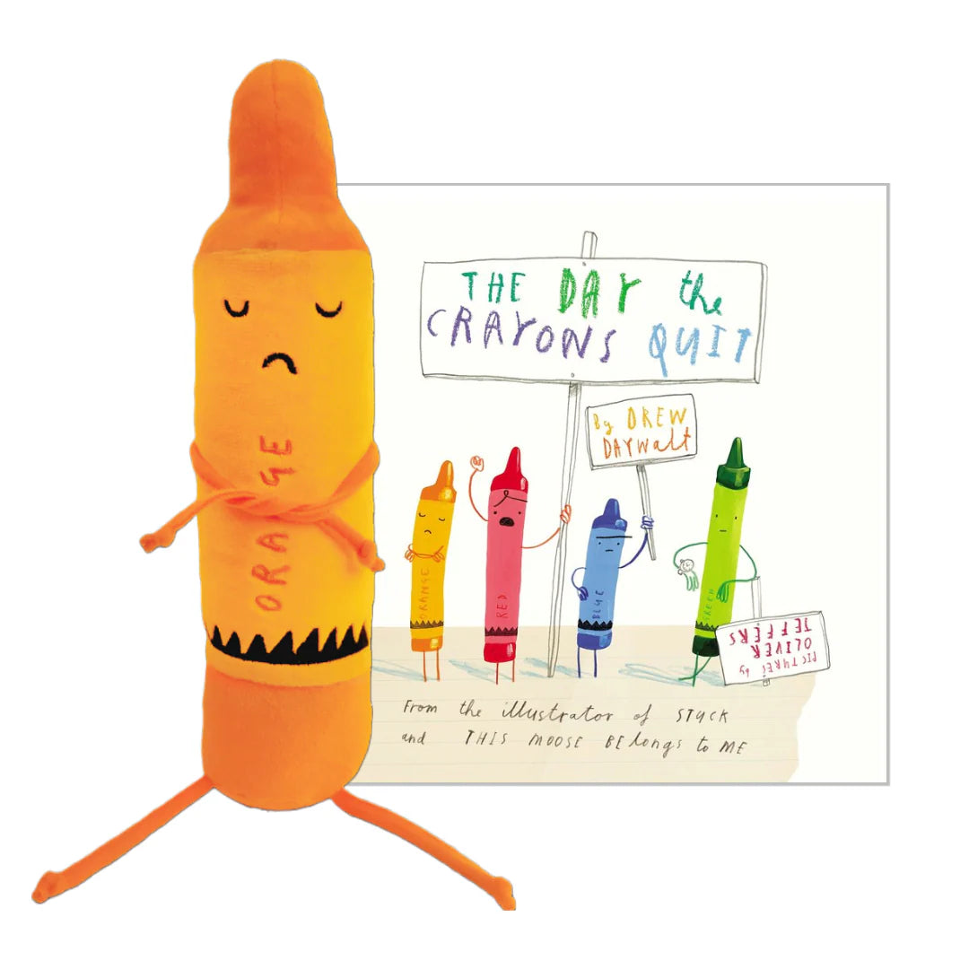 The Day the Crayons Quit Plush Crayon - Orange