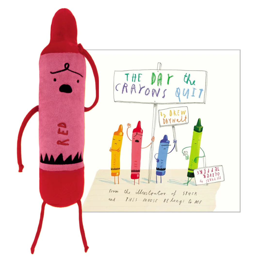 The Day the Crayons Quit Plush Crayon - Red