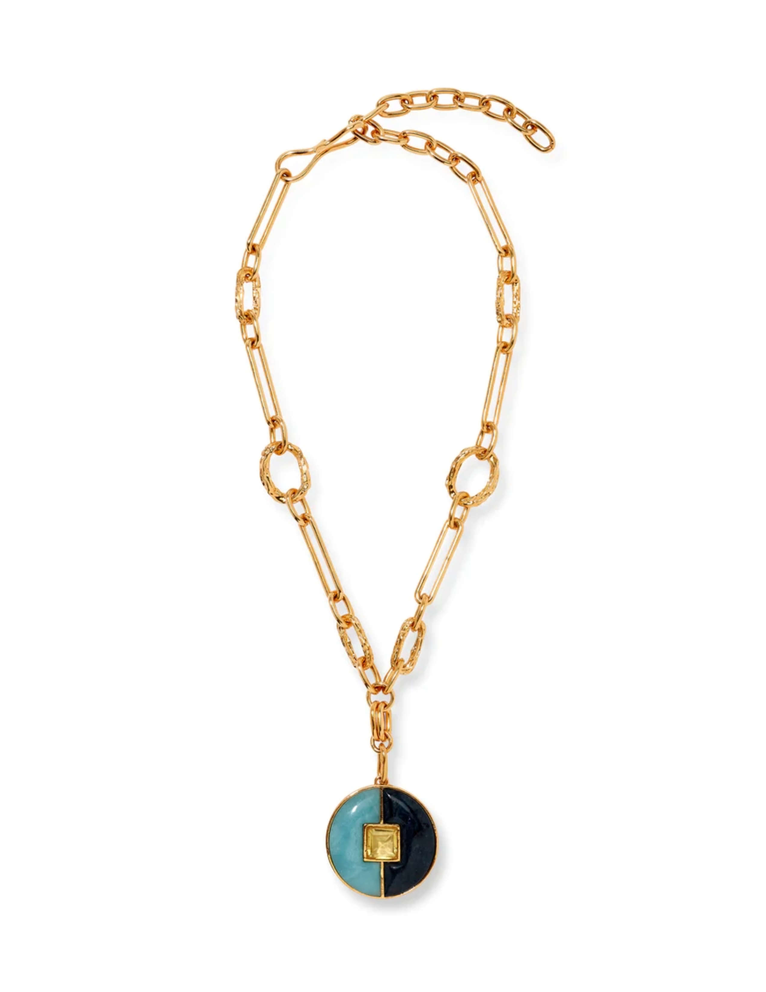 Porto Medallion Necklace in Blue Jasmine