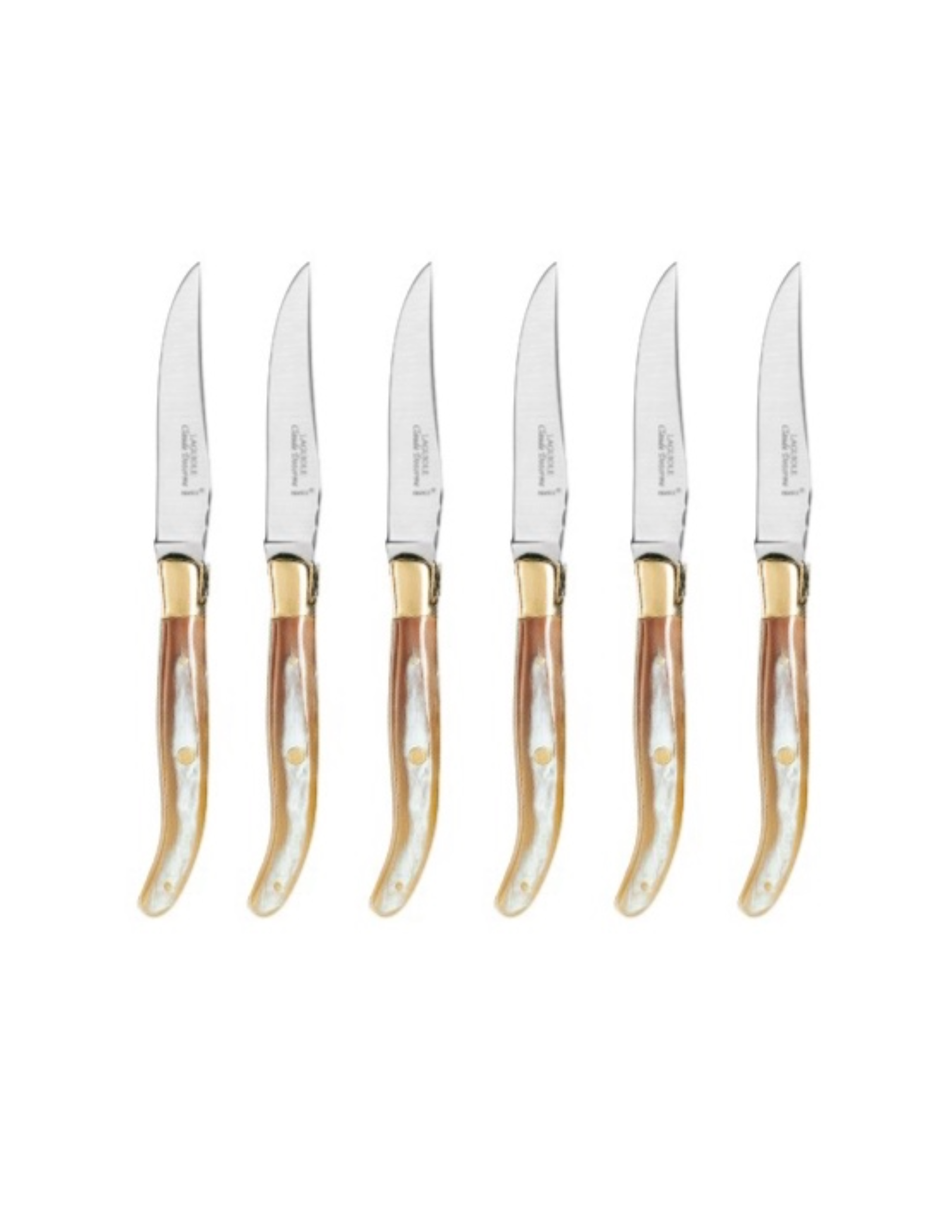 Laguiole Steak Knives Box of 6 - Light Horn
