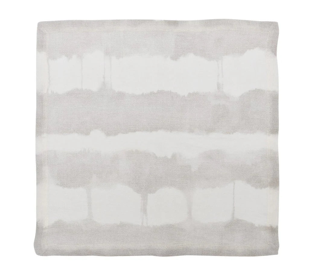 Watercolor Stripe Napkin Set/4 - Gray