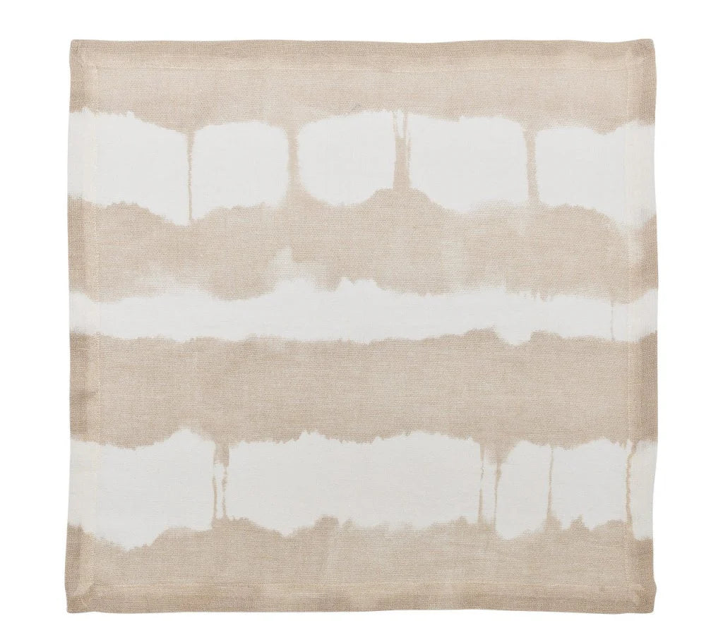 Watercolor Stripe Napkin Set/4 - Natural