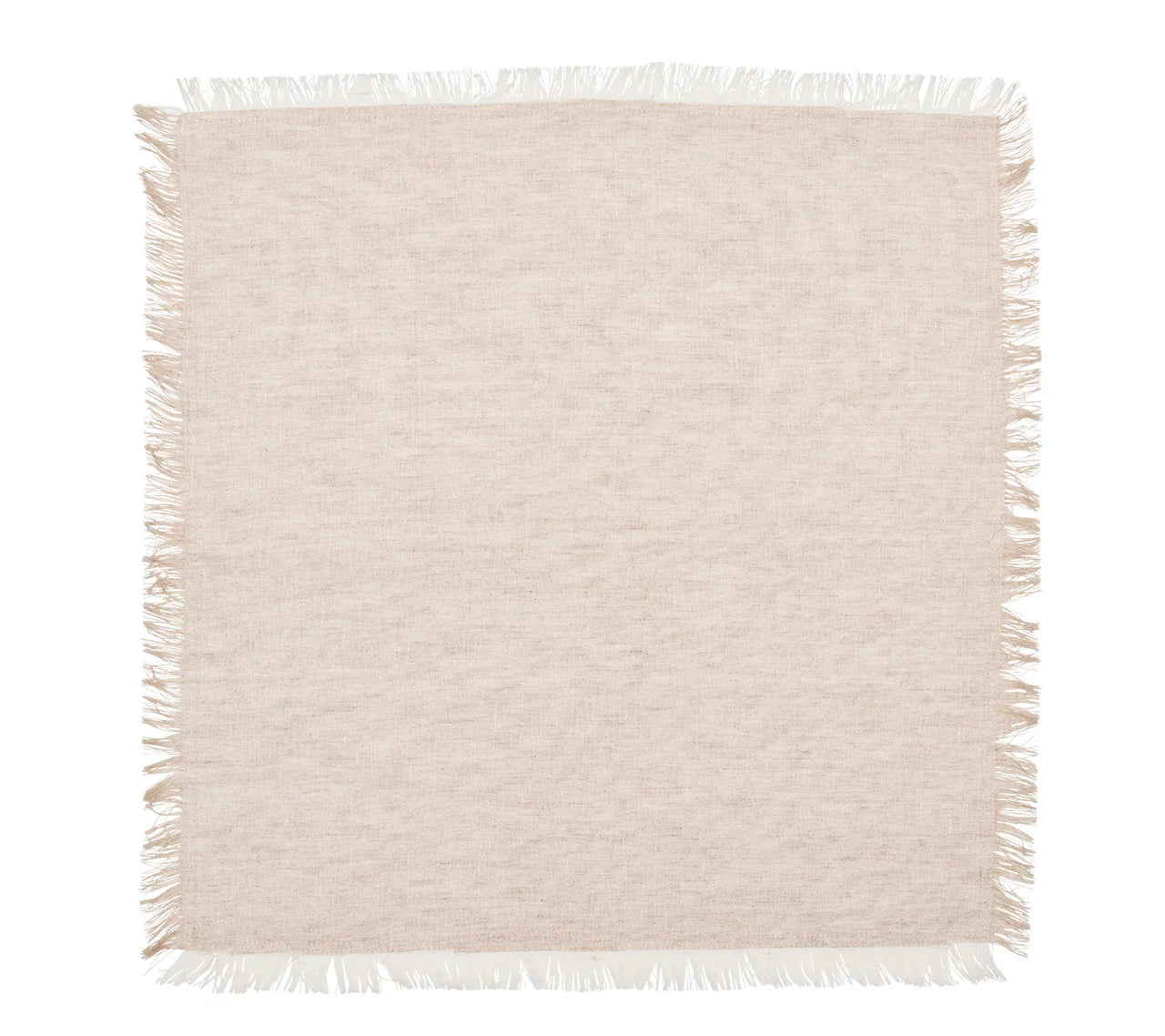 Chambray Fringe Napkin Set/4 - Natural