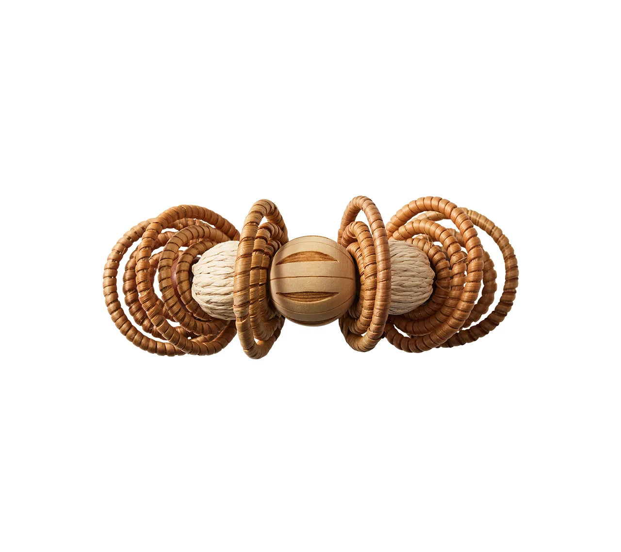 Calypso Napkin Ring Set of 4 - Natural & Brown