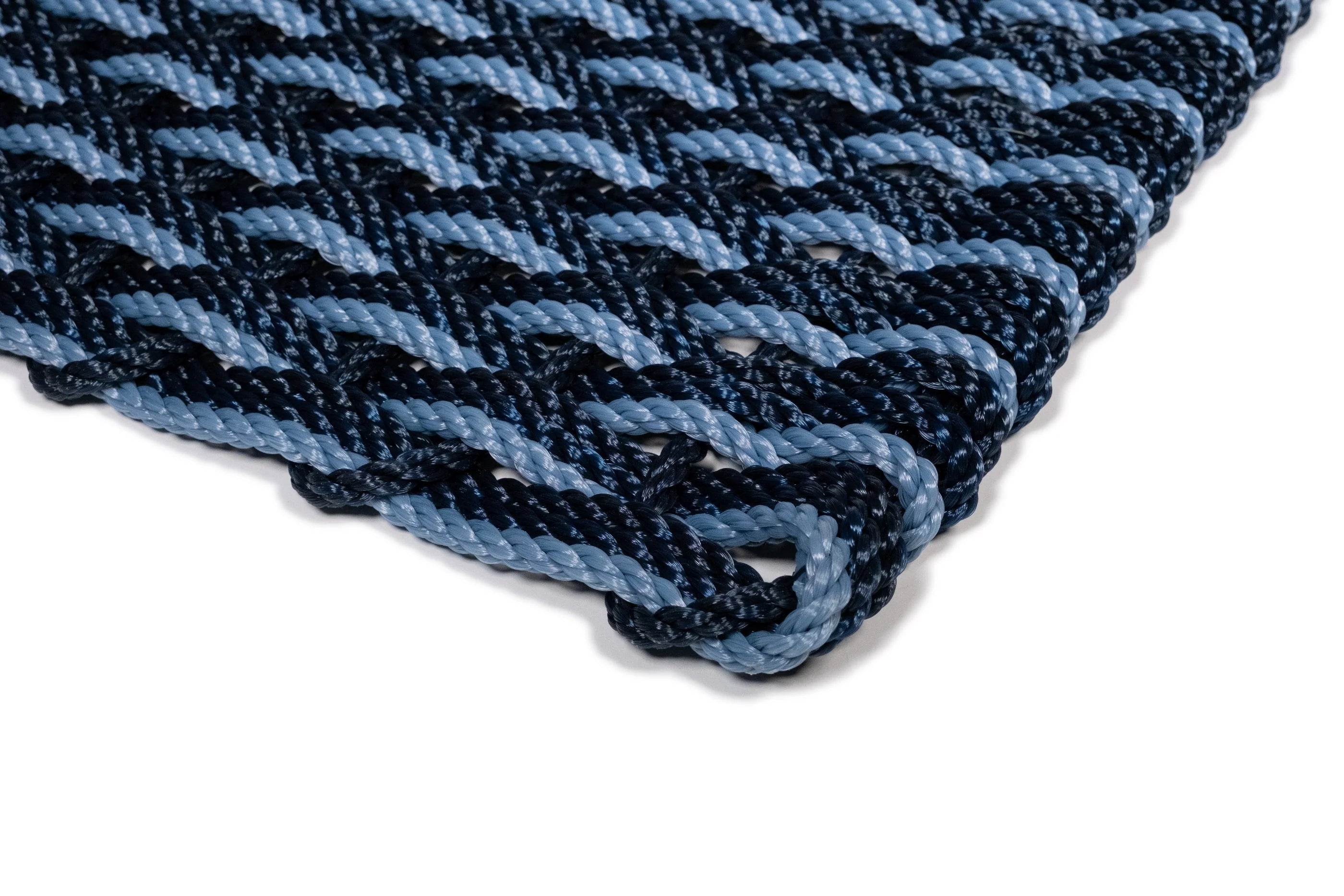 Large Doormat - Navy/Navy/Glacier Bay Triple Weave