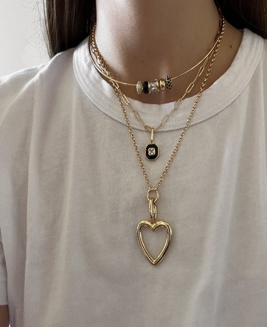 Open Heart Clip Charm