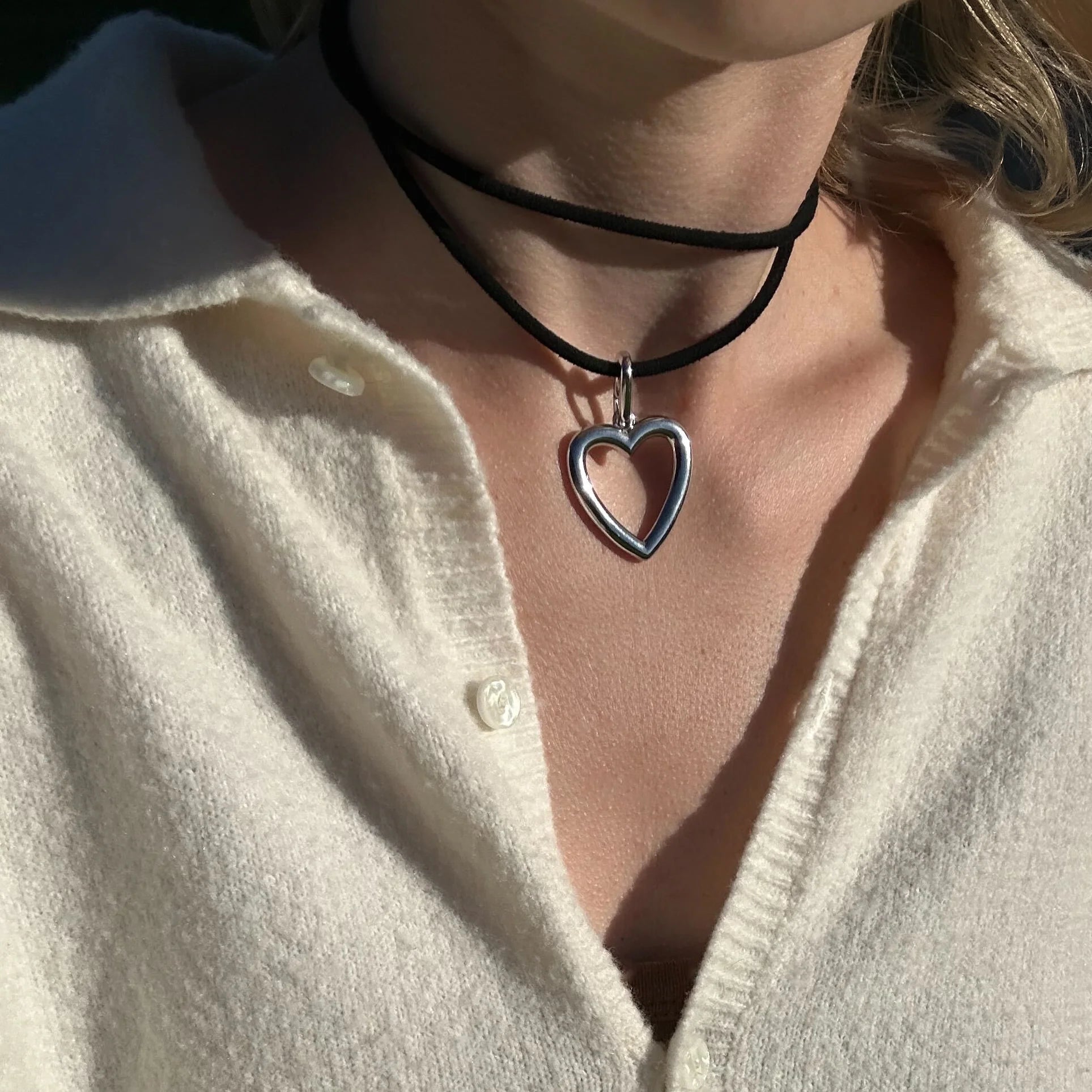 Rya Leather Cord Necklace - Noir