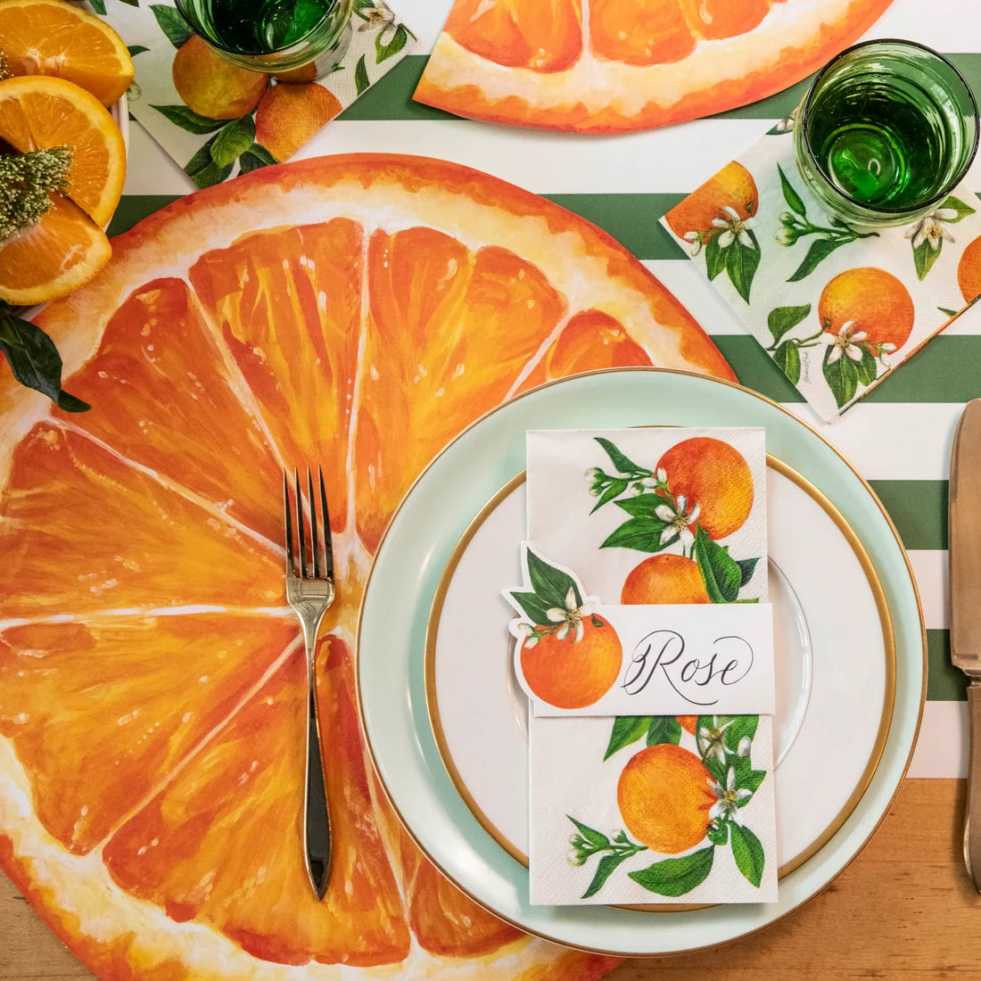 Orange Orchard Guest Napkin