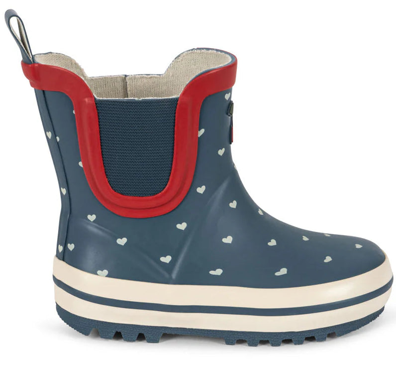 Roi Printed Rain Boot - Heart Blues