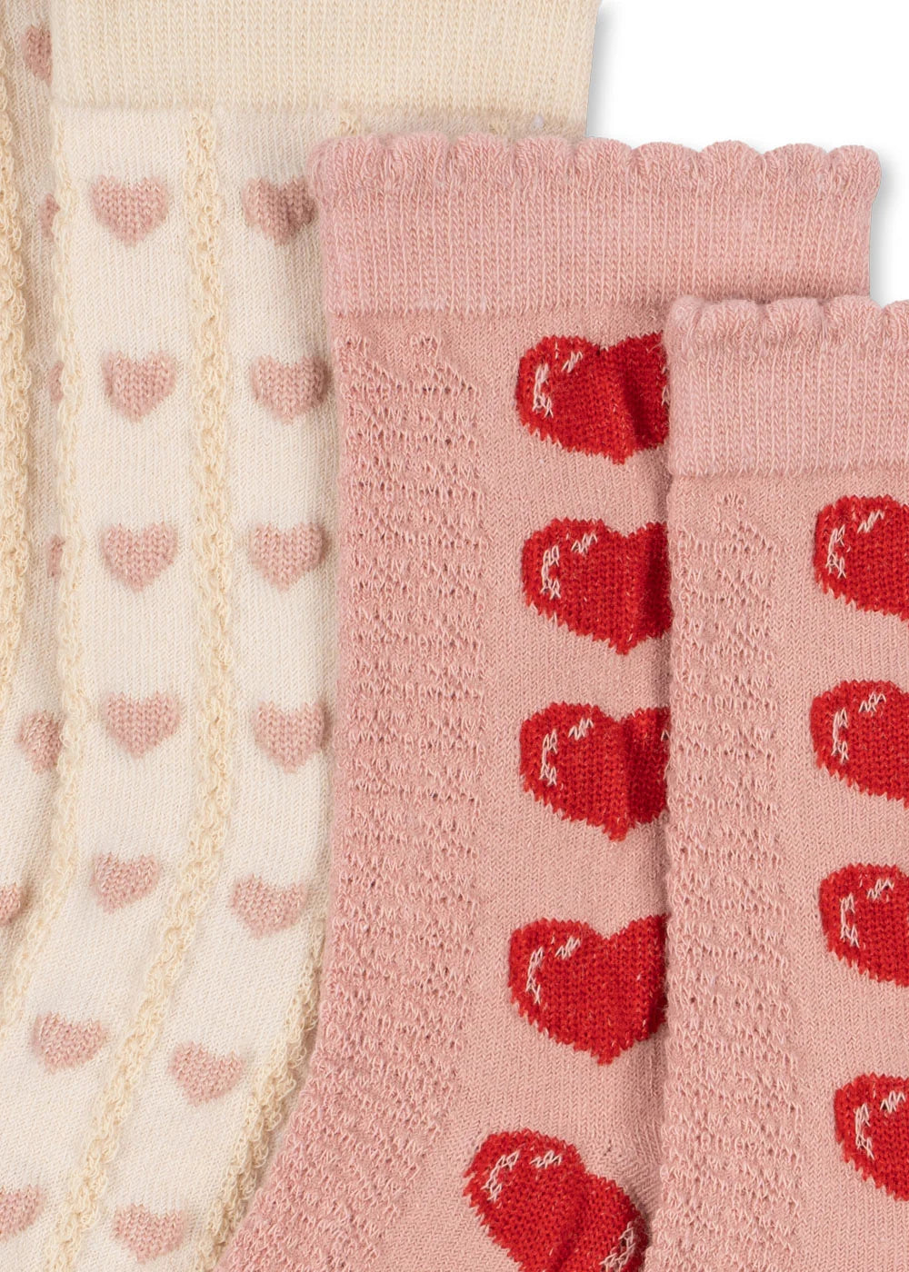 2 Pack Heart Jacquard Socks - Heart Mix
