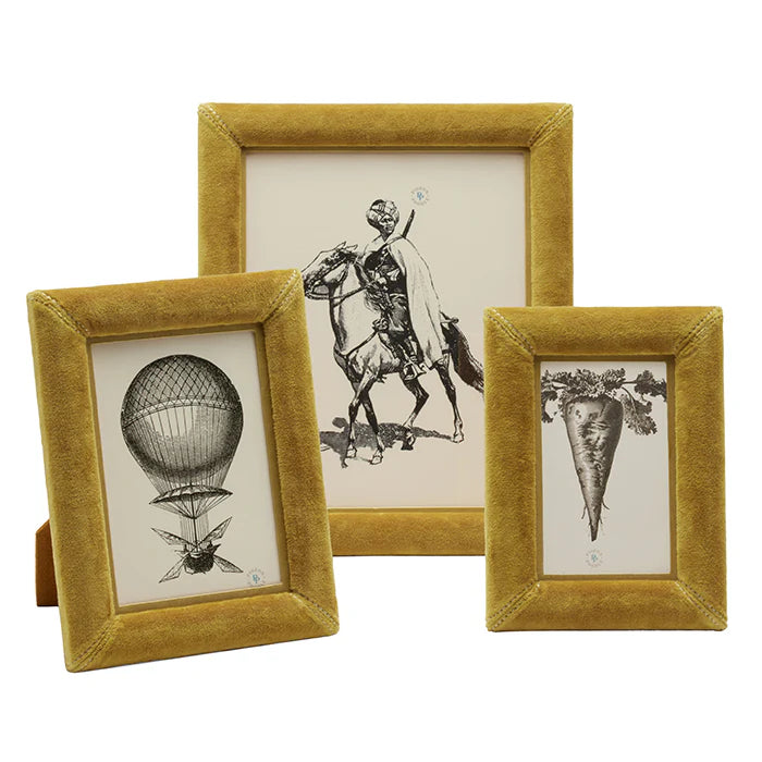 Juneau Velvet Frame - Ocher