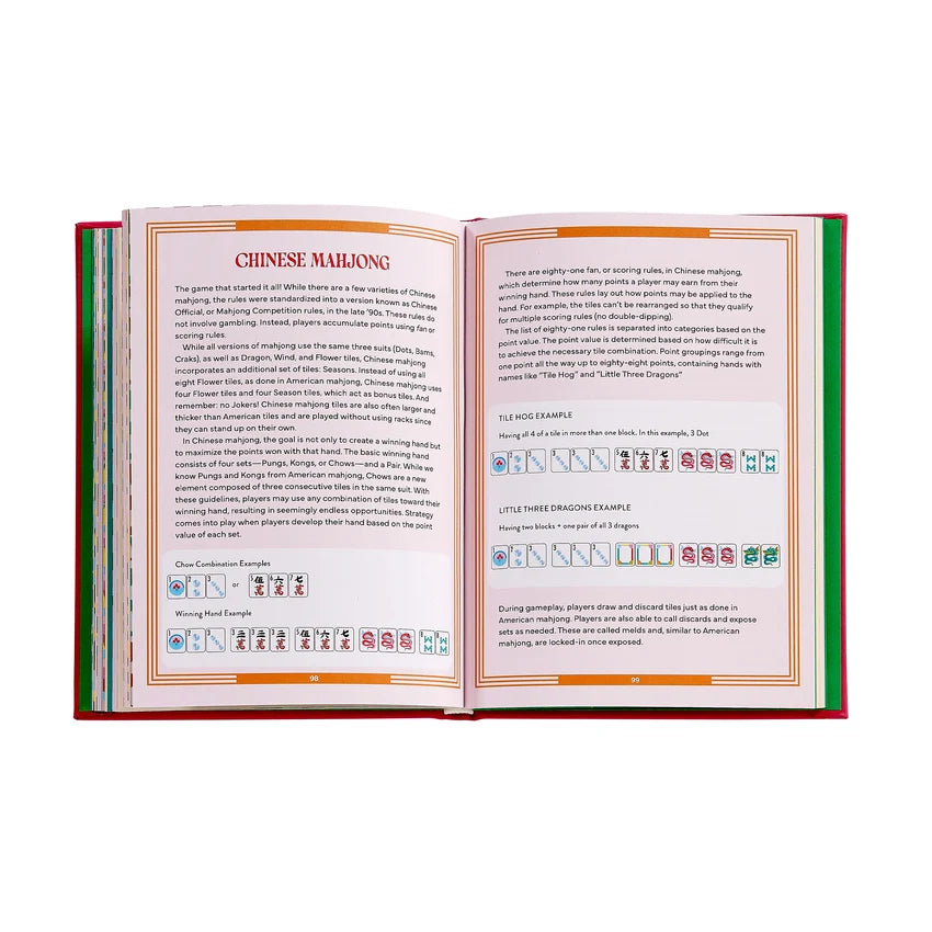 Play Mahjong! An All-Levels Guide to American Mahjong - Pink Leather