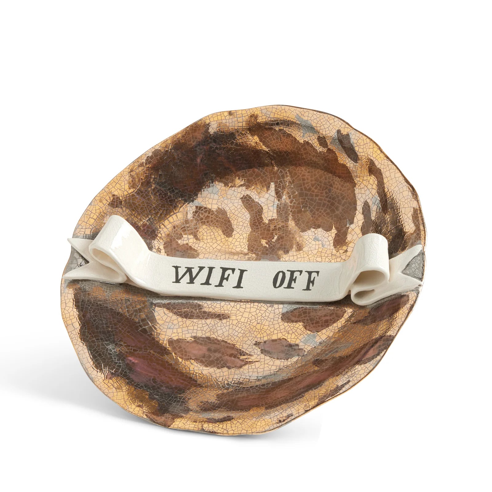 Ruan Hoffmann Plate with Ribbon - Wifi Off