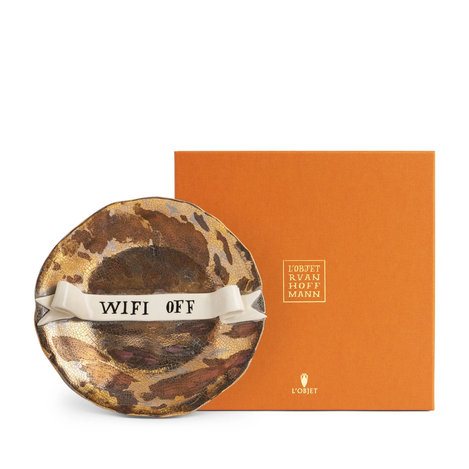 Ruan Hoffmann Plate with Ribbon - Wifi Off