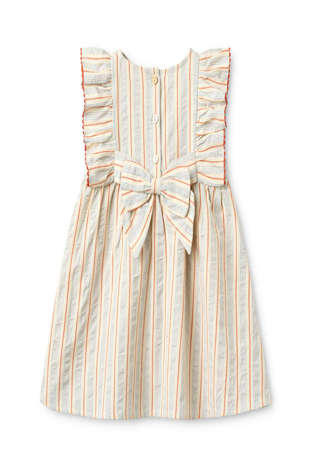 Robin Dress - Blue-tangerine Stripe
