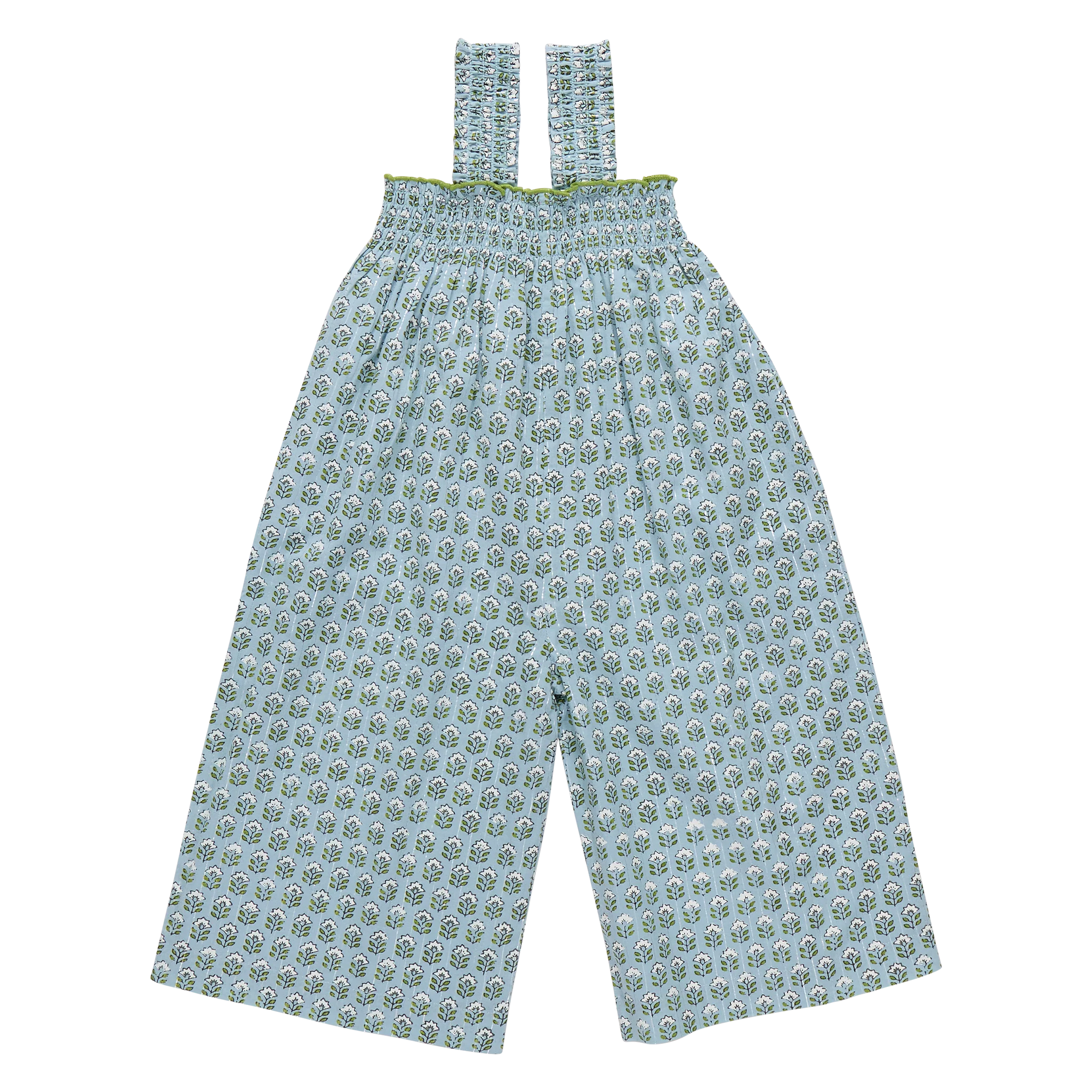 Girls Eleven Jumper - Blue Prairie Block Print