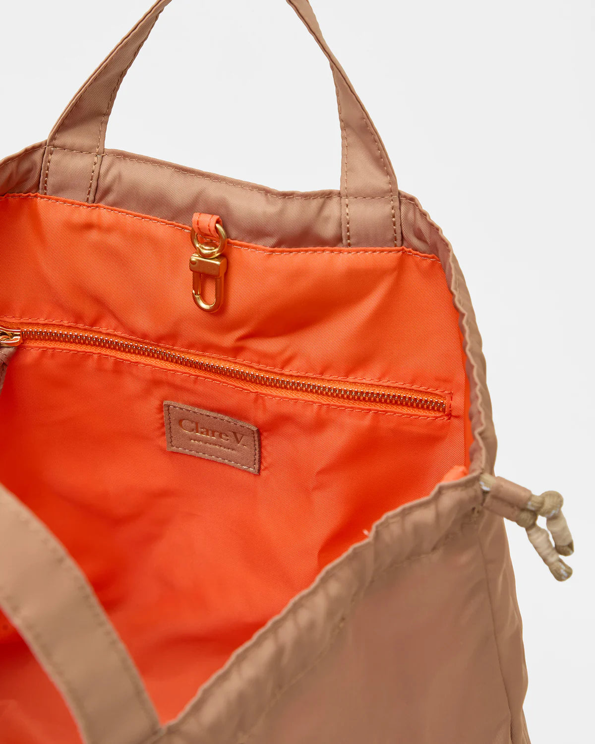 Sac Tout Back Pack - Latte Recycled Nylon Twill