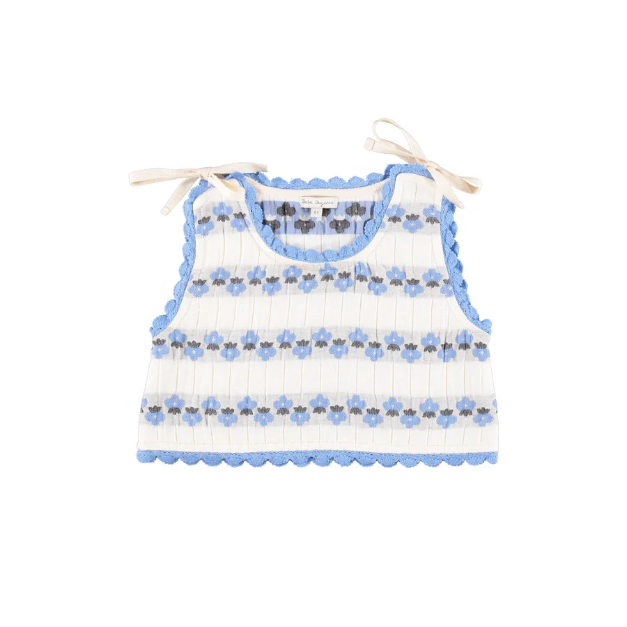 Scilla Vest - Flower Stripe