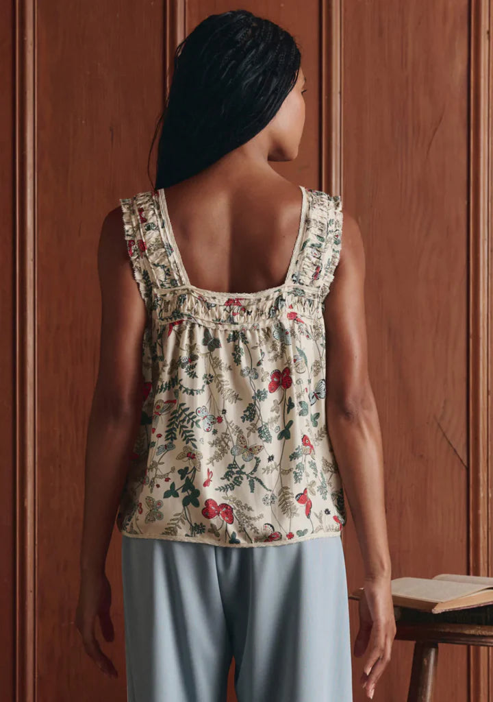 The Victorian Pleat Tank - Floating Butterfly
