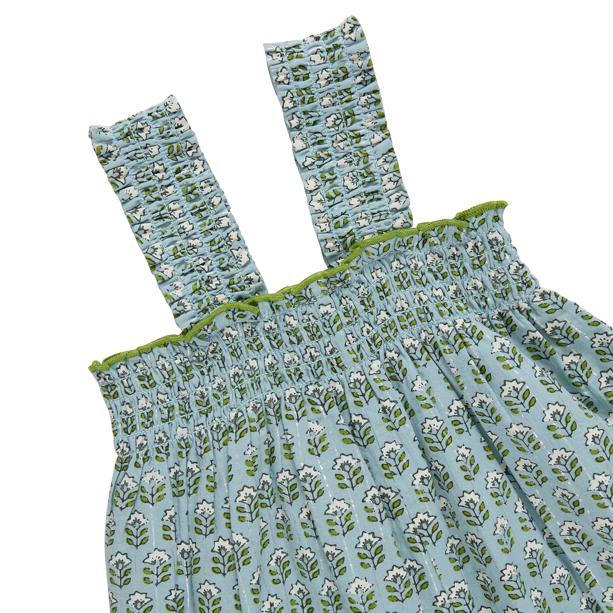 Girls Eleven Jumper - Blue Prairie Block Print