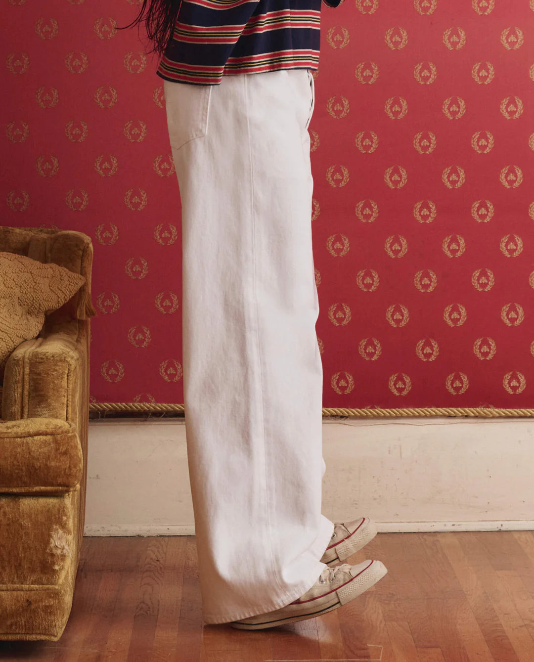 The Slouch Wide Leg Jean - True White