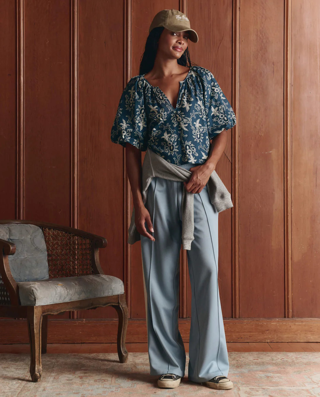 The Blyth Top - Indigo Bandana