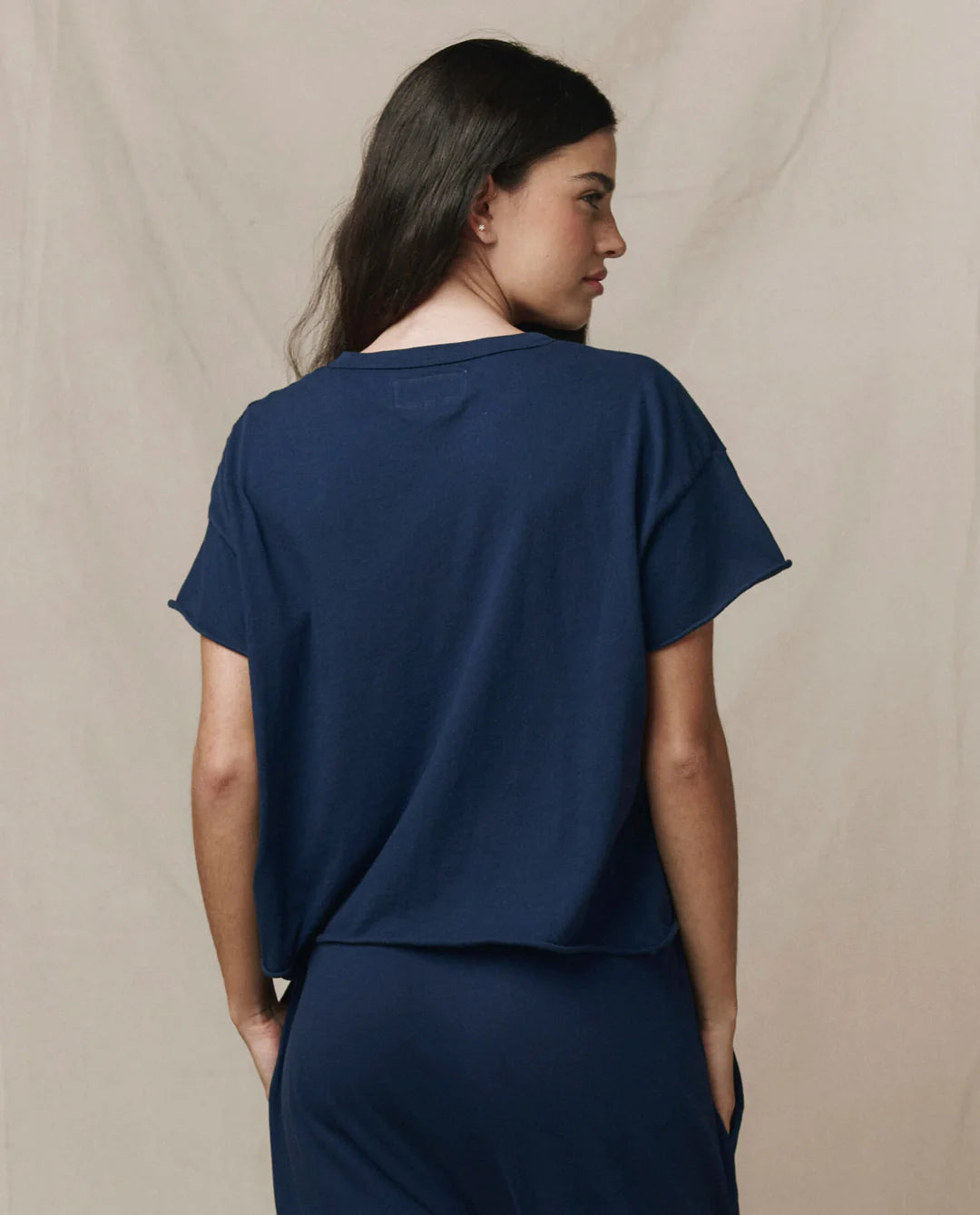 The Crop Tee - True Navy