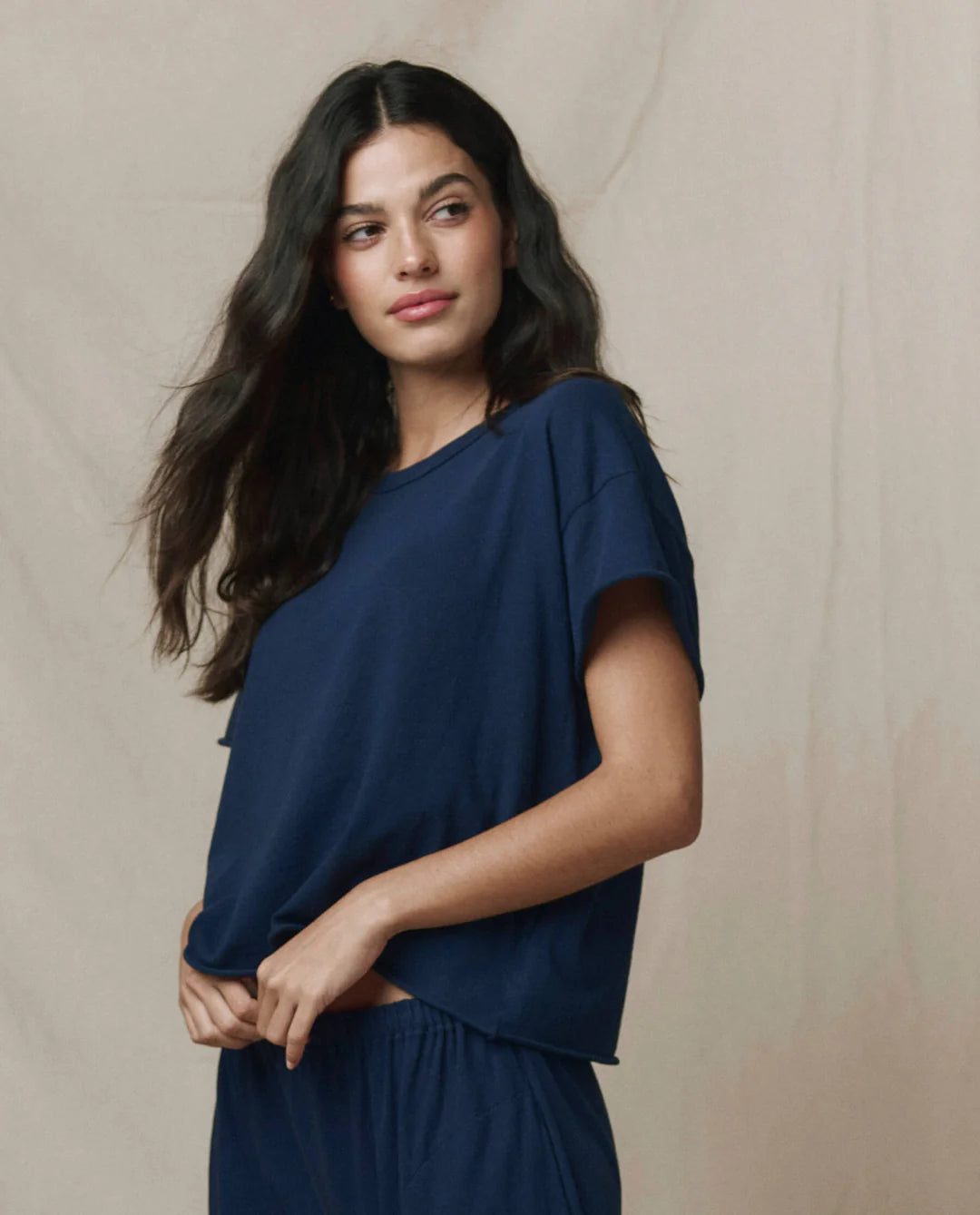 The Crop Tee - True Navy