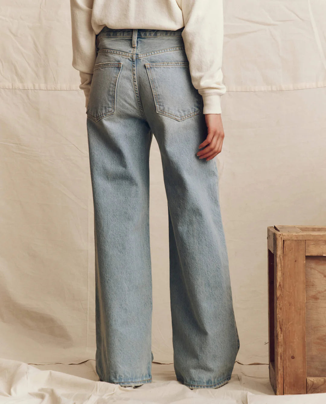 The Slouch Wide Leg Jean - Tidal Wash