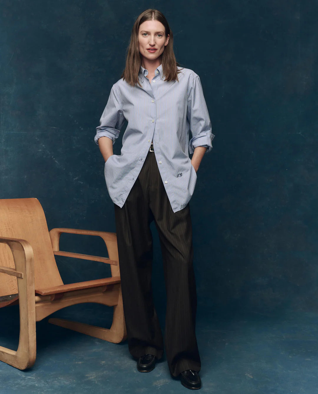 The Menswear Button Up - Alumni Stripe