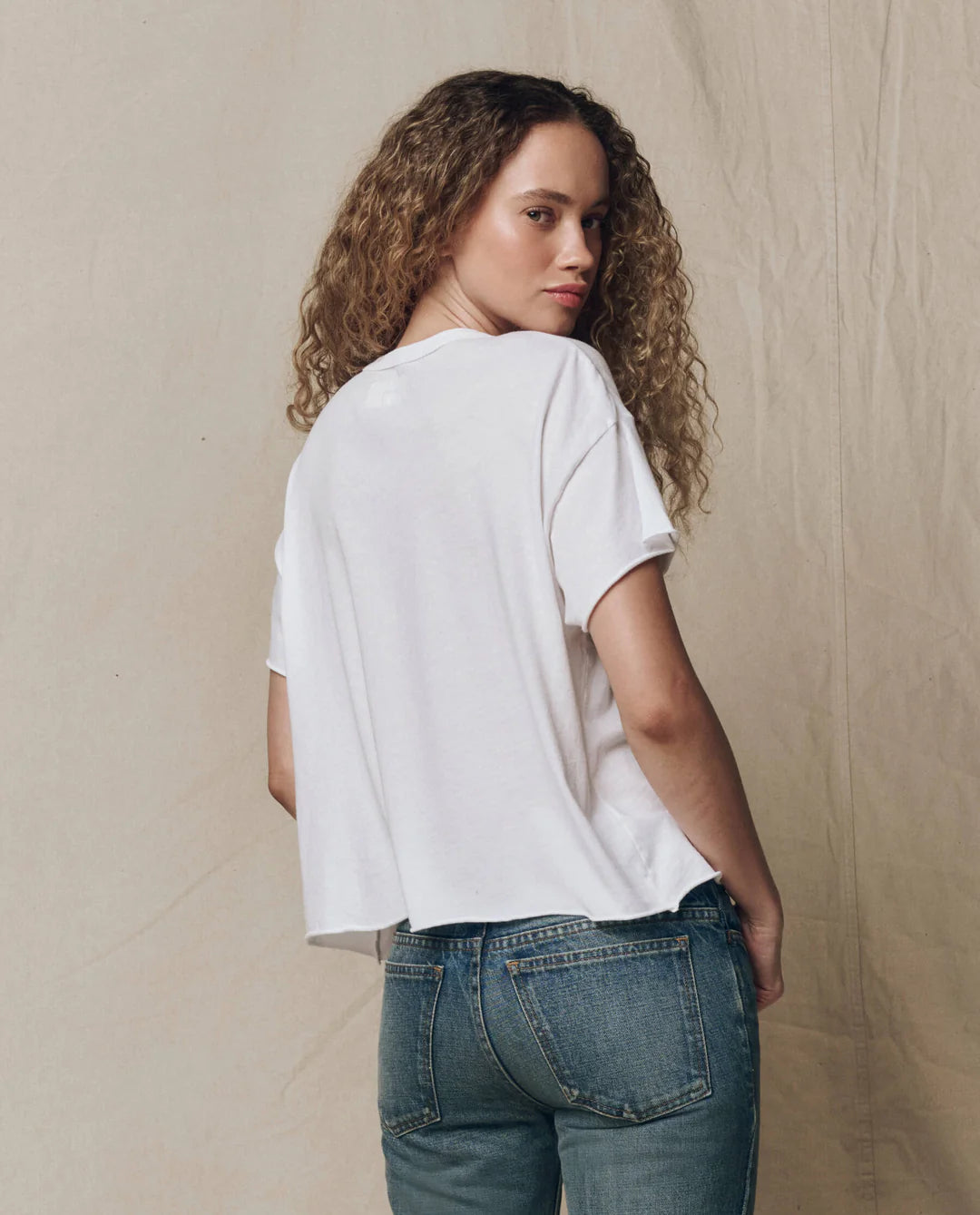 The Crop Tee - True White