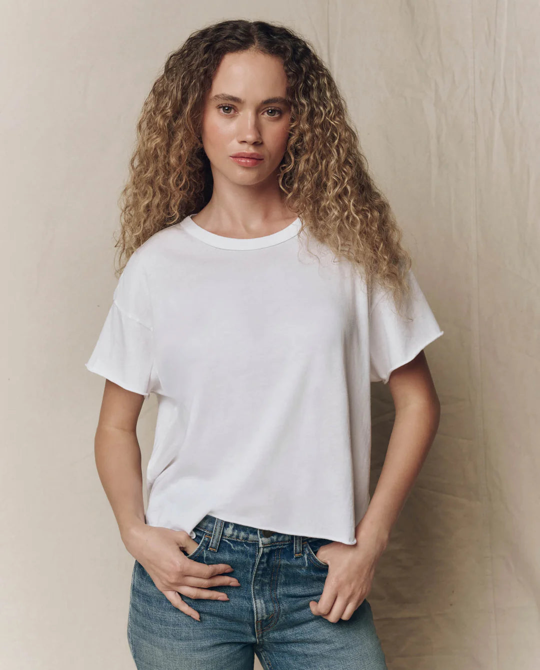 The Crop Tee - True White