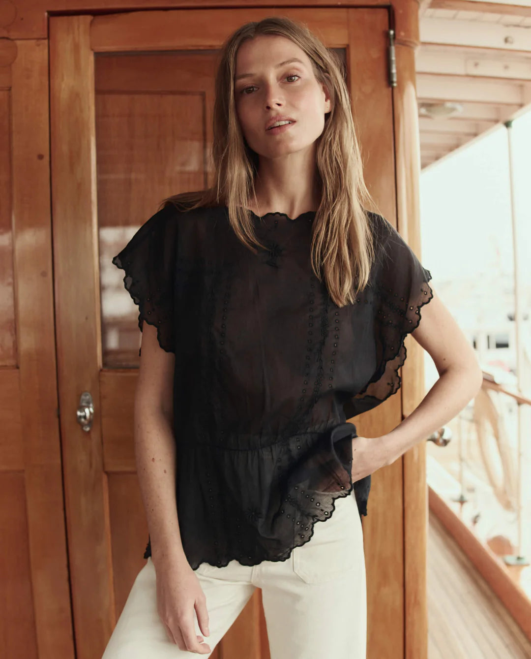 The Eyelet Tunic - Black