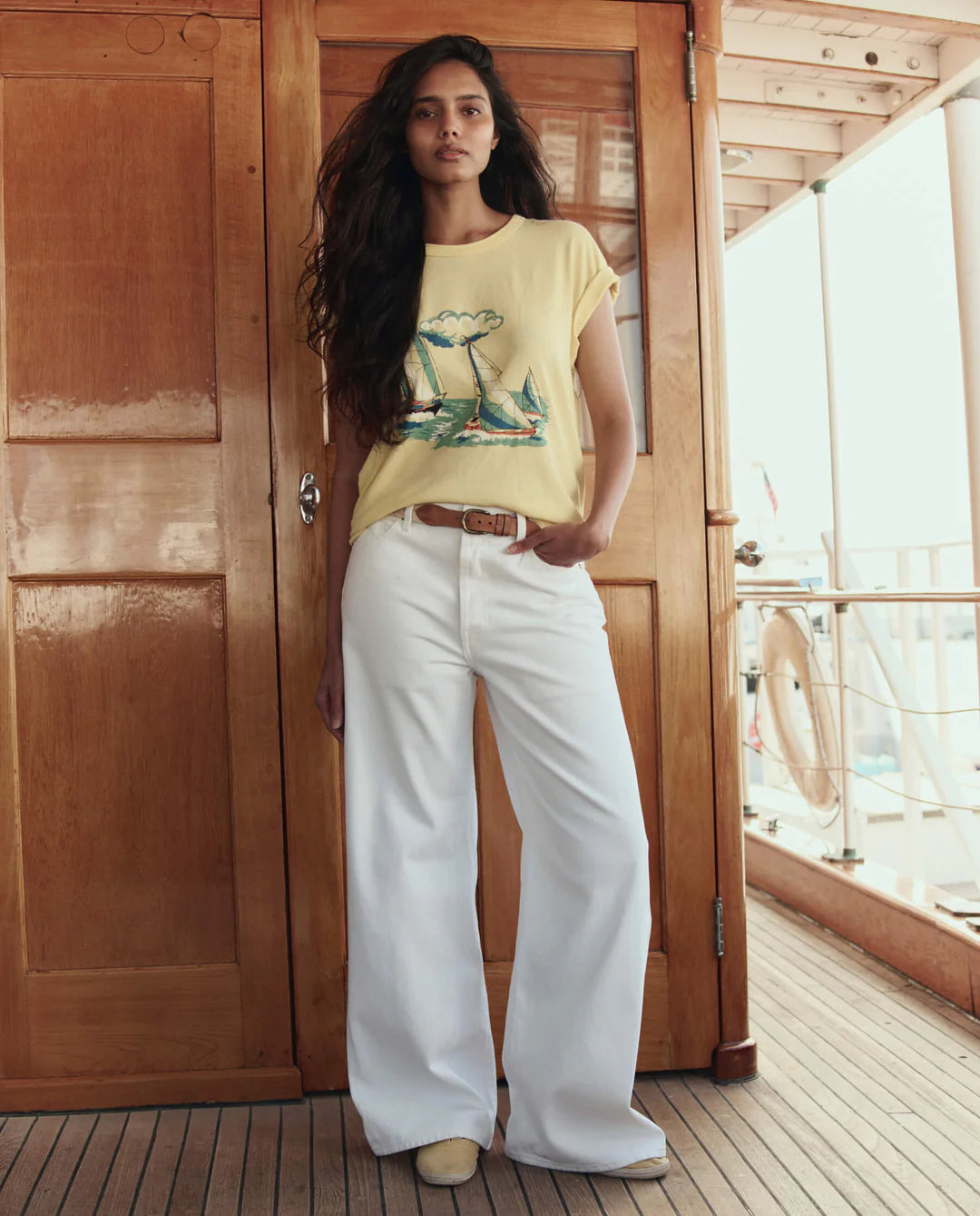 The Boxy Crew w/ Sailing Boats Graphic - Sunbeam