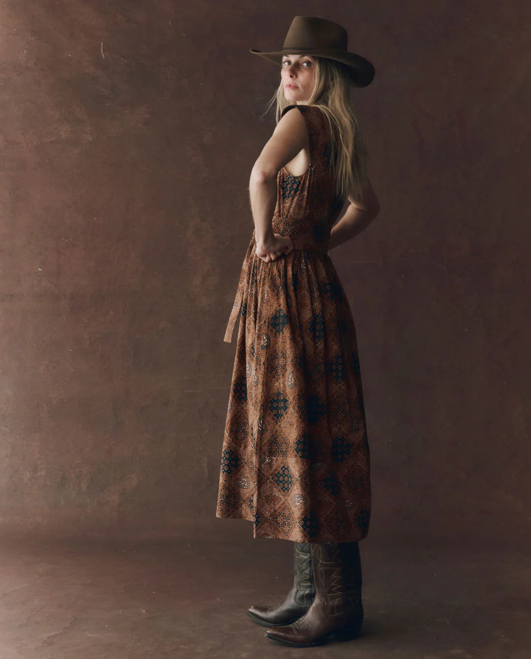 The Tulsa Dress - Geo Bandana Print