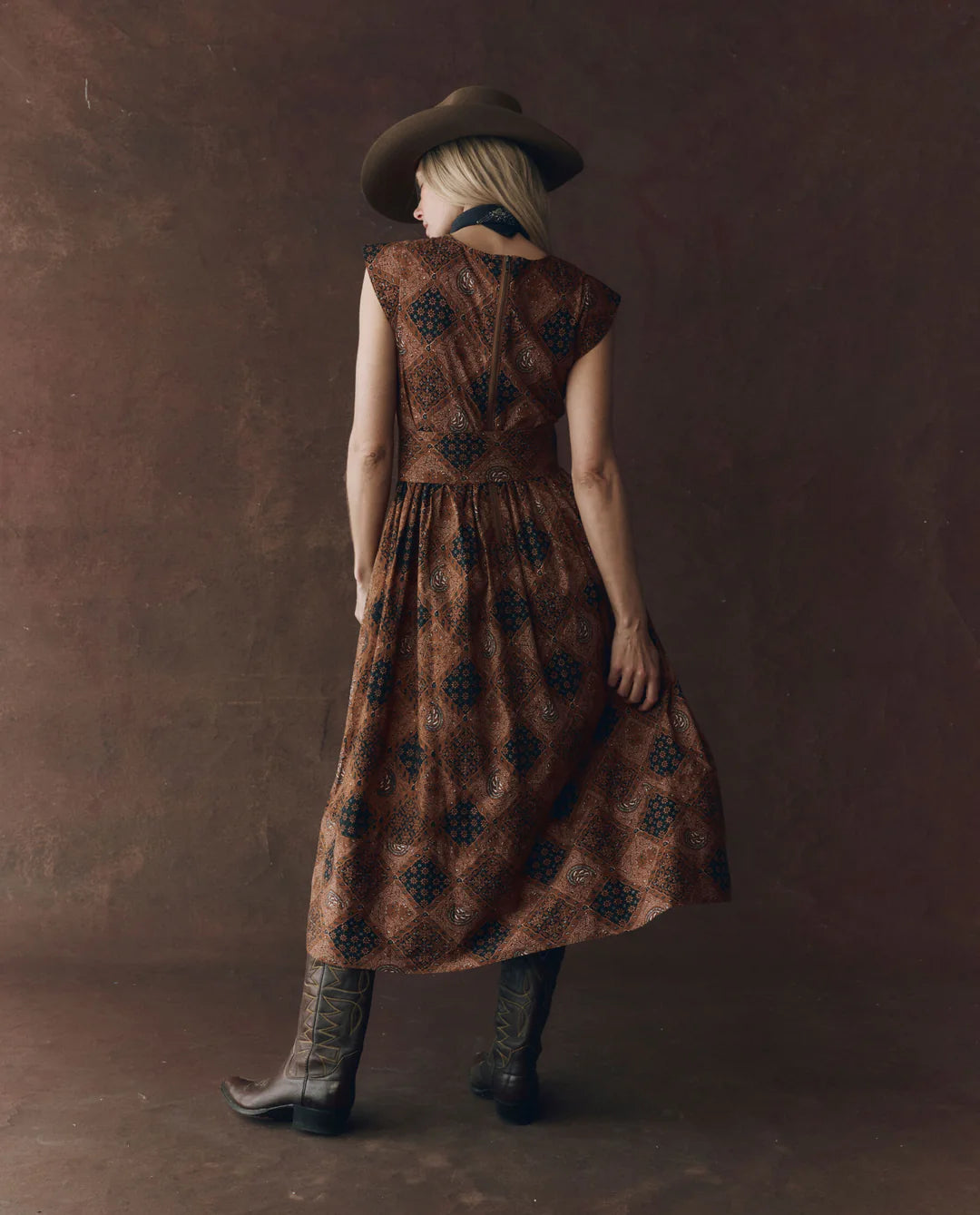 The Tulsa Dress - Geo Bandana Print