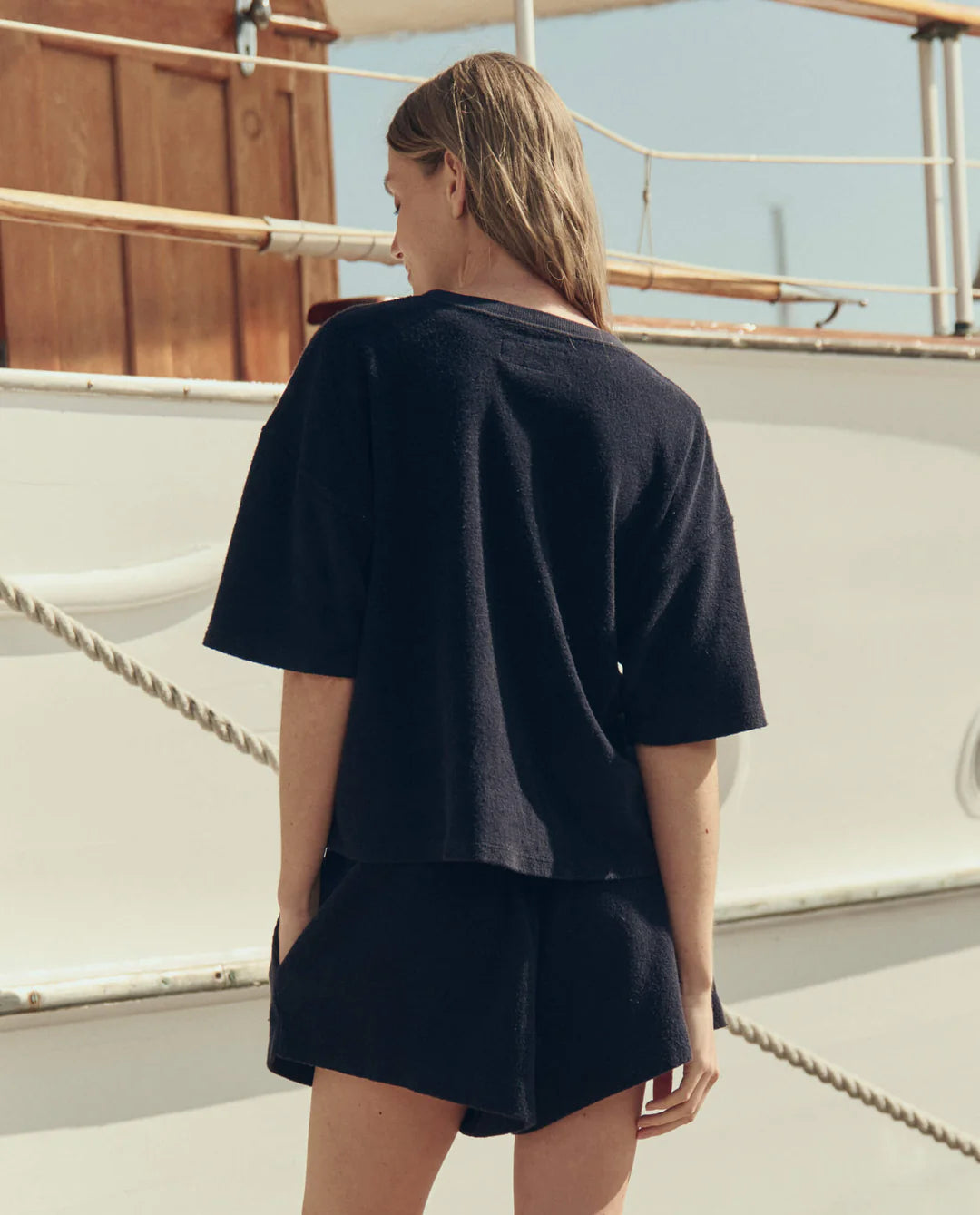 The Micro Terry Swing Short - Navy