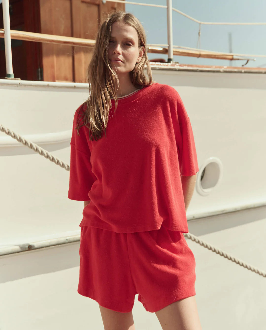 The Micro Terry Swing Short - Pimento