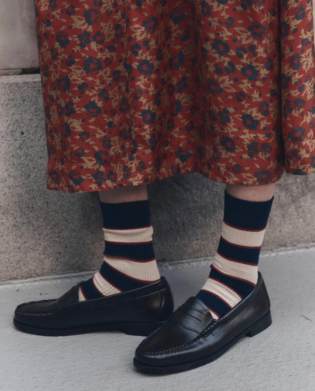 The Colligate Sock - Navy