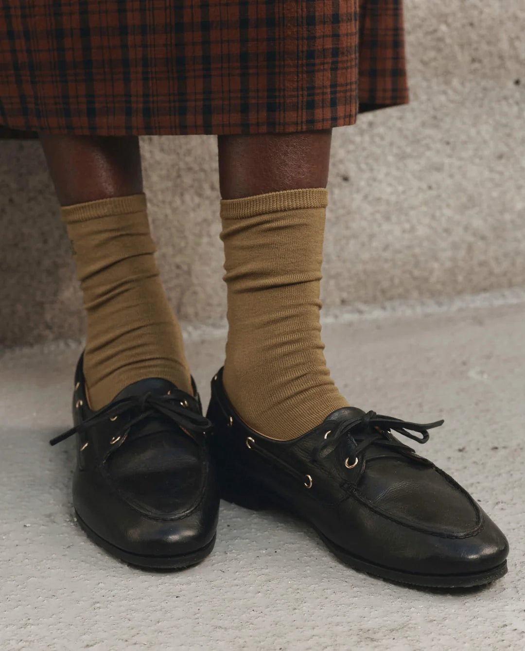 The Monogrammed Trouser Sock - Golden Ochre