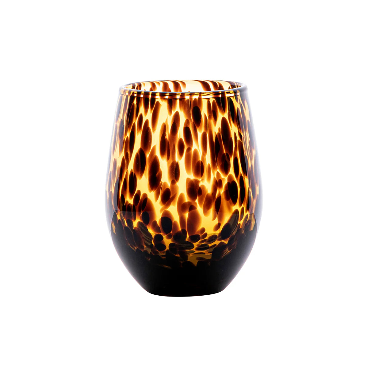Puro Stemless Wine Glass Set of 4 - Tortoiseshell
