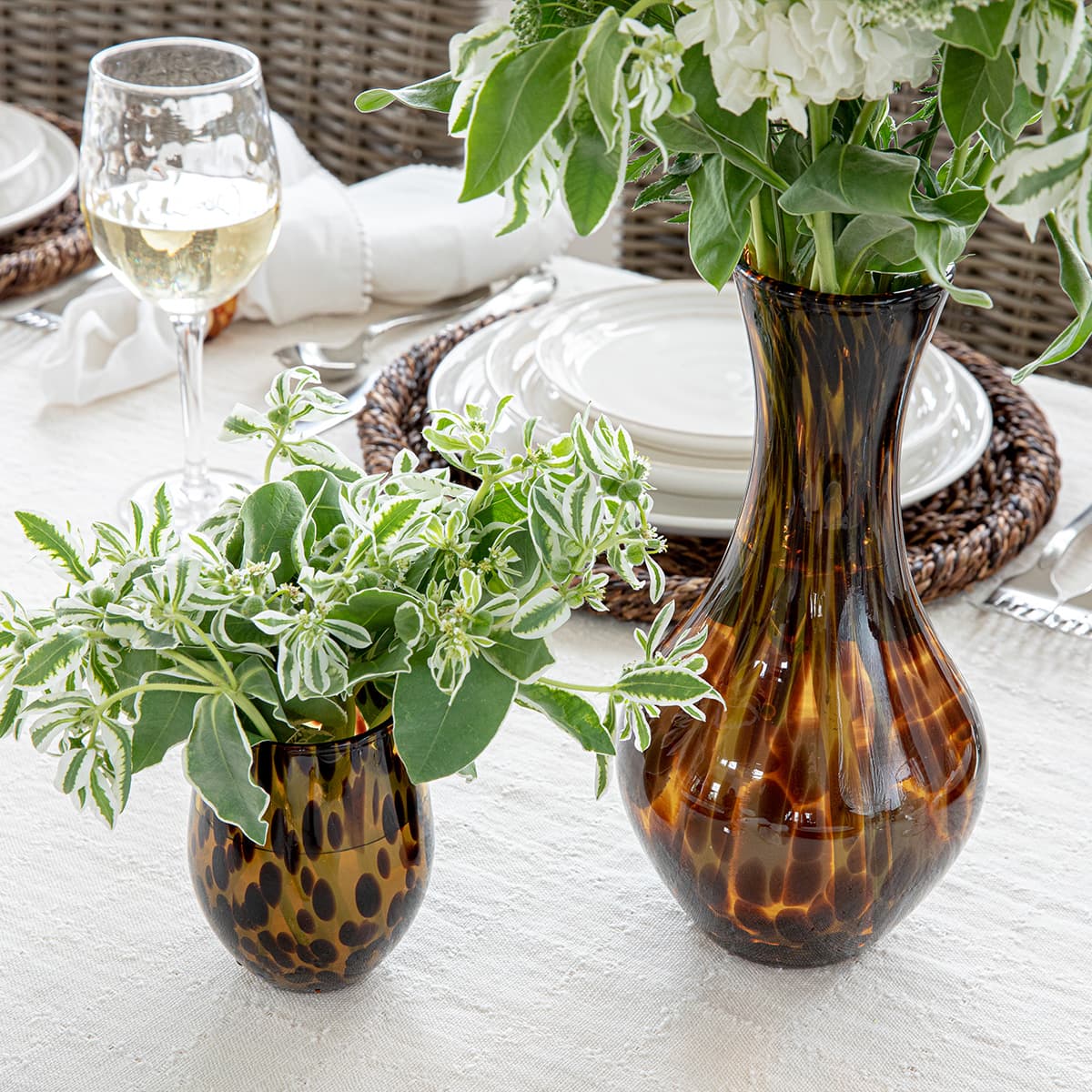 Puro Stemless Wine Glass Set of 4 - Tortoiseshell