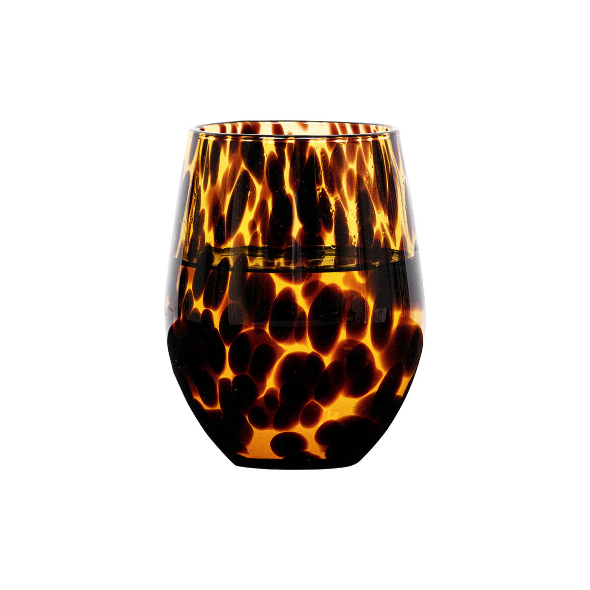 Puro Stemless Wine Glass Set of 4 - Tortoiseshell