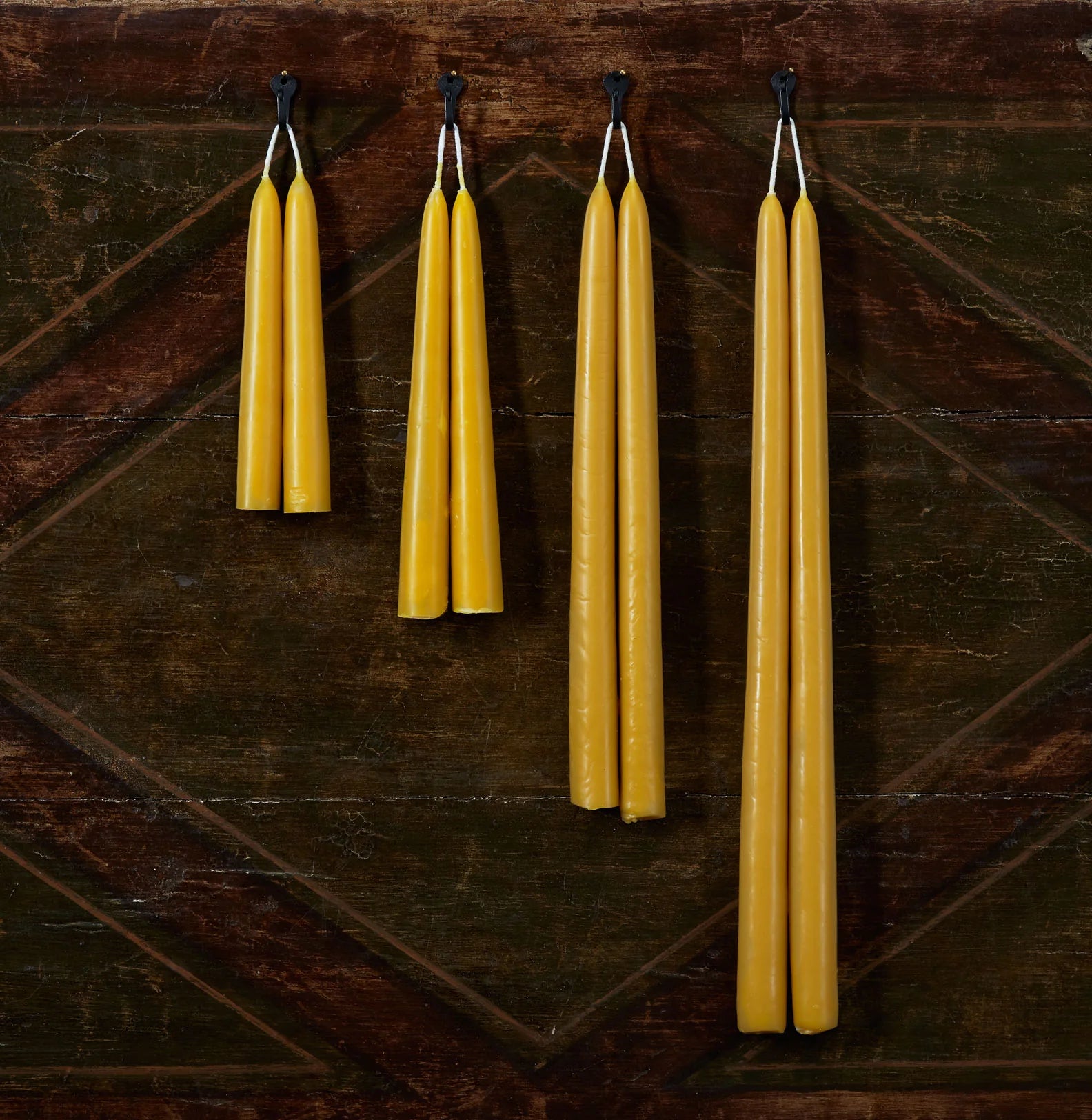 Gold Beeswax Tapers (pair)