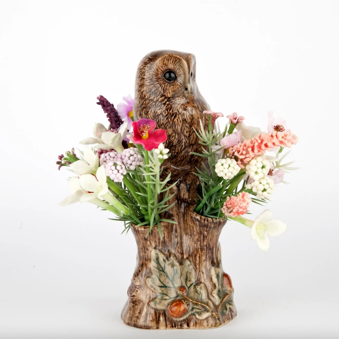 Tawny Owl Bud Vase