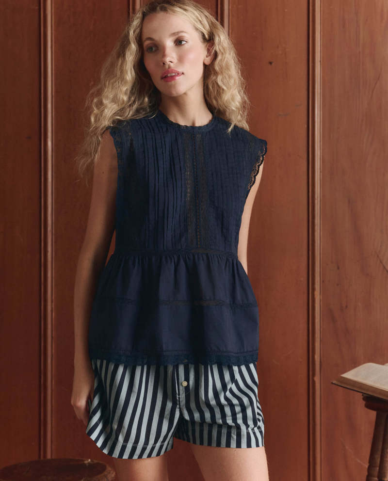 The Sonnet Top - Navy