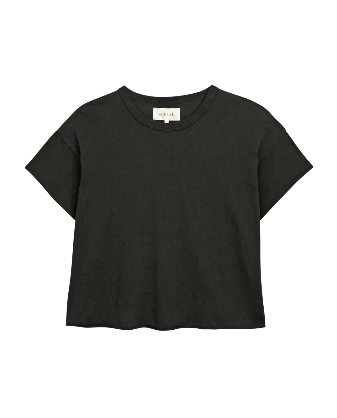 The Crop Tee - Almost Black